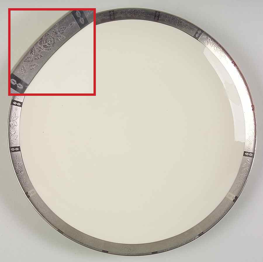 Rose Tapestry No Color Band (Rim&Coupe) Coupe Dinner Plate by Flintridge-1