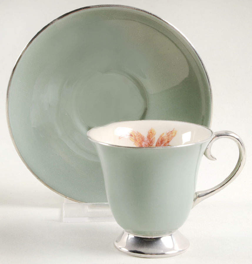 Sarita (Rim & Coupe) Footed Demitasse Cup & Saucer Set by Flintridge-1