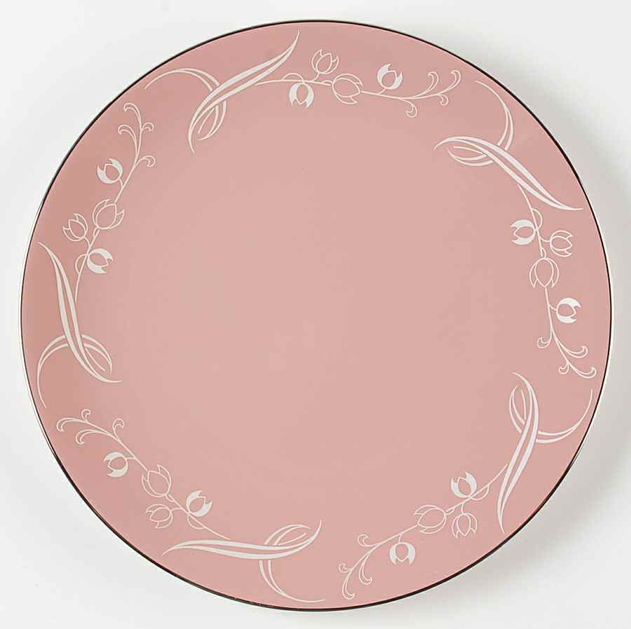 Snow Tulip Pink (Rim & Coupe) Coupe Dinner Plate by Flintridge-1