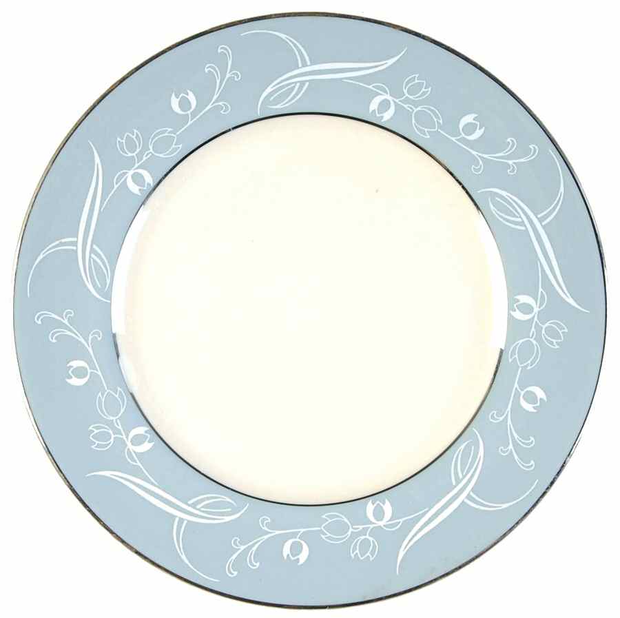 Snow Tulip Strata Blue (Rim & Coupe) Bread & Butter Plate by Flintridge-1