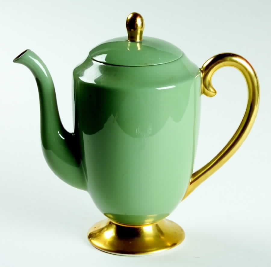 Sylvan-California Sage Green (Rim) Coffee Pot & Lid by Flintridge-1