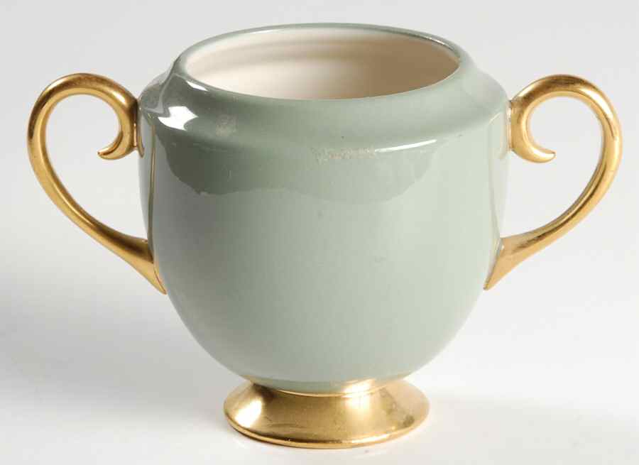 Sylvan-California Sage Green (Rim) Mini Sugar Bowl No Lid by Flintridge-1