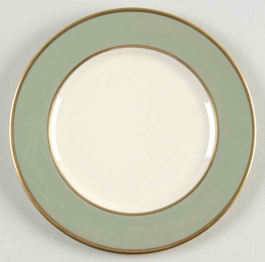 Sylvan-California Sage Green (Rim) Bread & Butter Plate by Flintridge-1