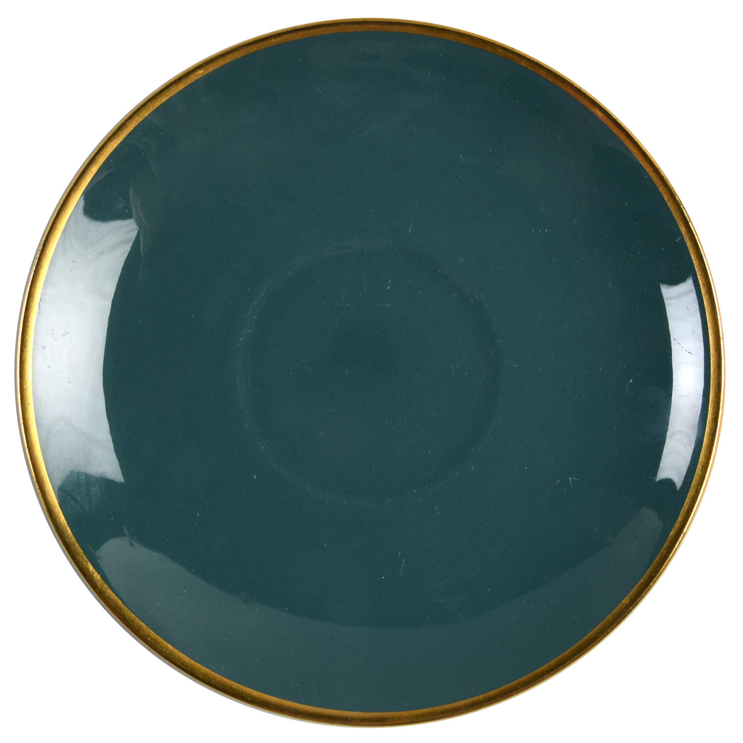 Sylvan-California Teal Green (Rim) Saucer by Flintridge-1