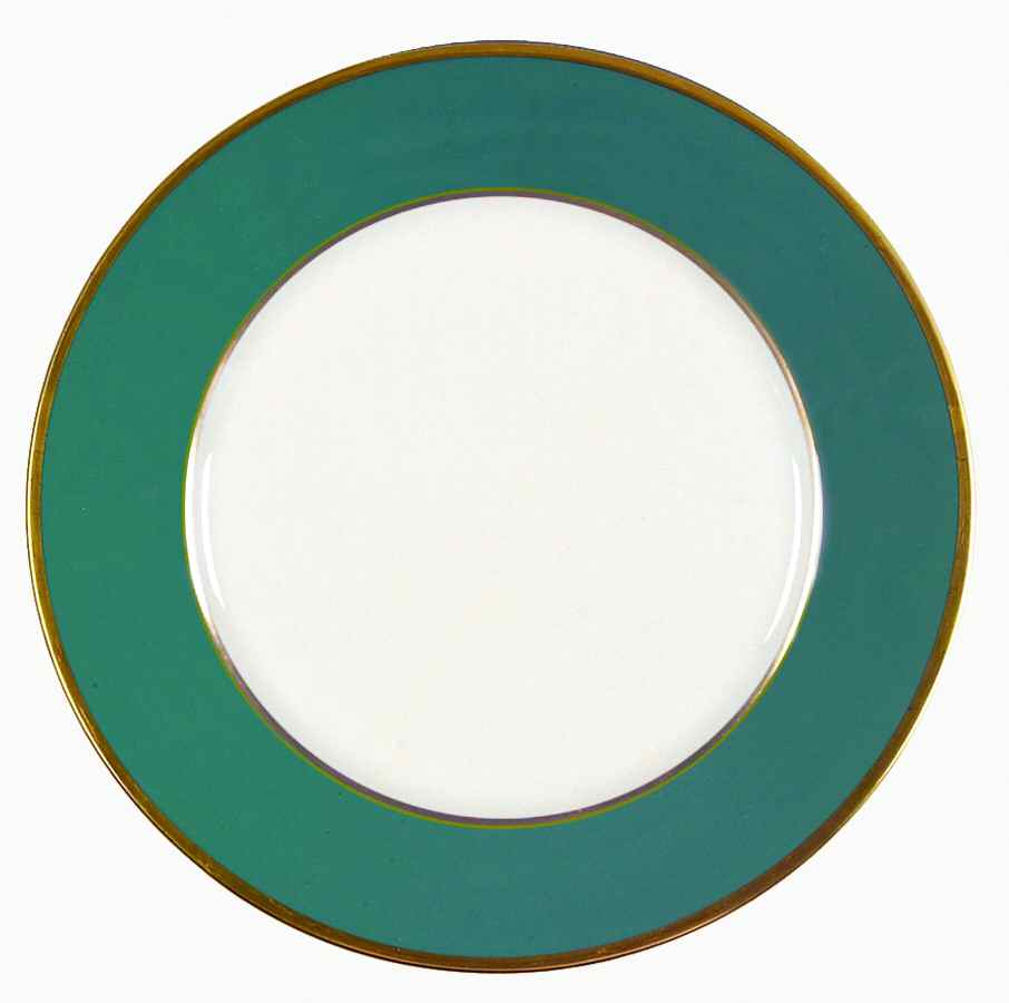 Sylvan-California Teal Green (Rim) Dinner Plate by Flintridge-1