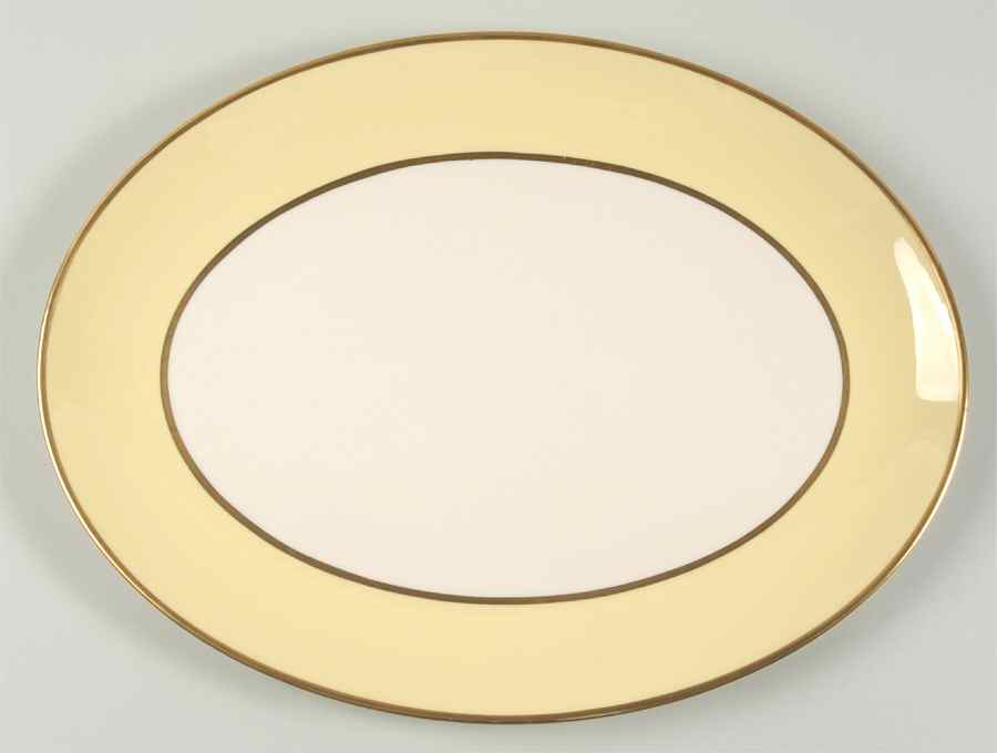 Sylvan-California-Yellow (Rim & Coupe) 14" Oval Serving Platter by Flintridge-1