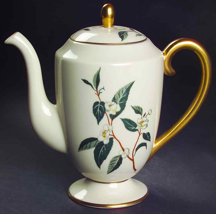 Tea Leaves Coffee Pot & Lid by Flintridge-1