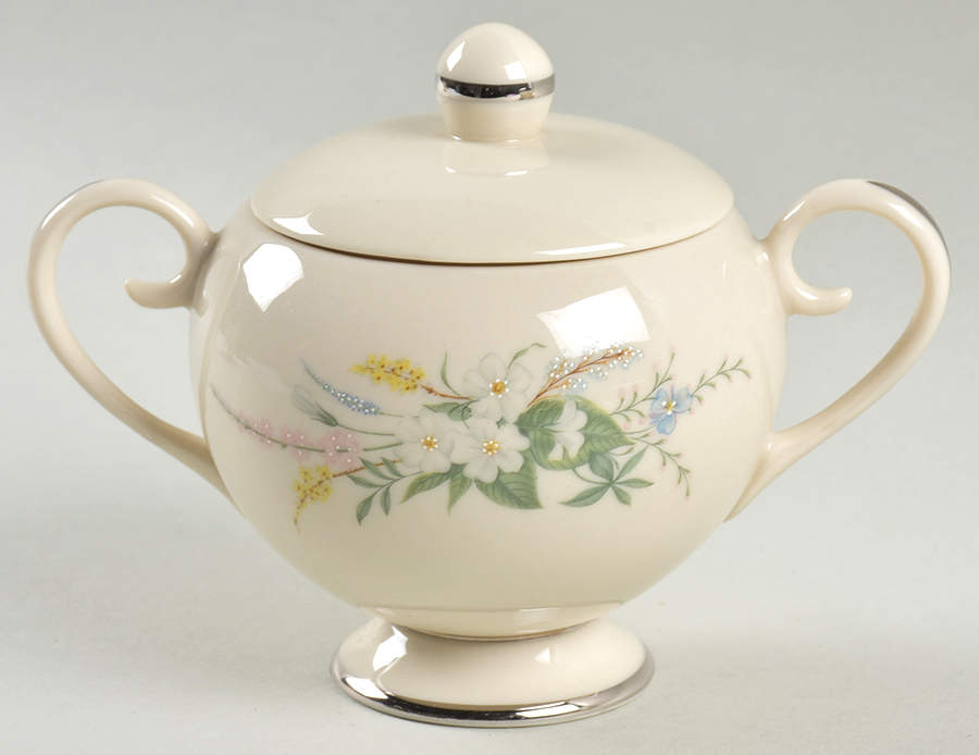 True Love No Color Band (Rim & Coupe) Sugar Bowl & Lid by Flintridge-1