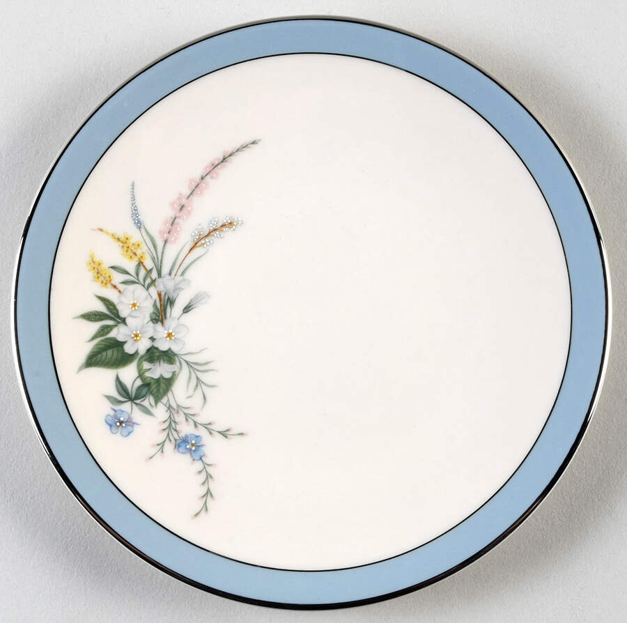 True Love Strata Blue (Rim & Coupe) Coupe Bread & Butter Plate by Flintridge-1