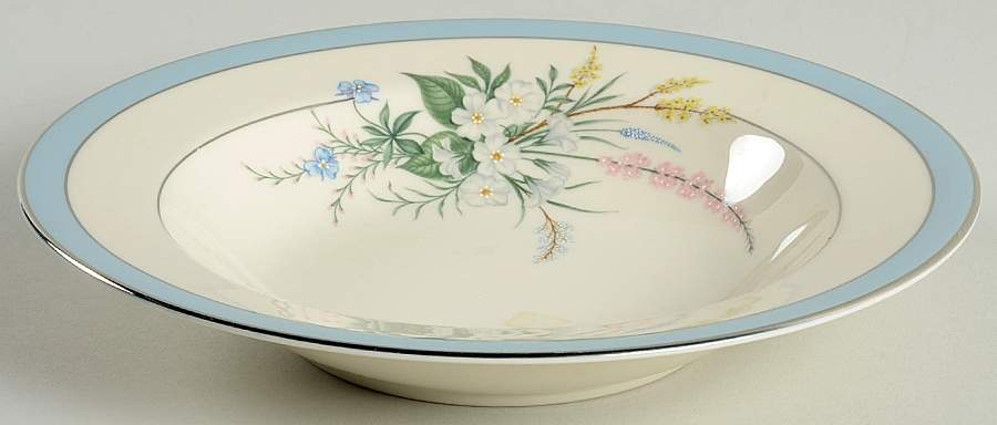 True Love Strata Blue (Rim & Coupe) Rim Soup Bowl by Flintridge-1