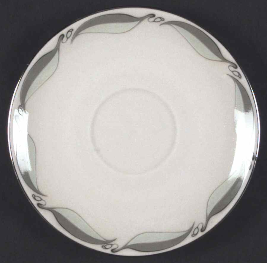 Valinda Leaf Light Green (Rim & Coupe) Saucer by Flintridge-1