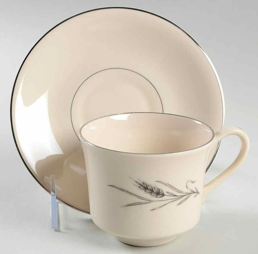 Whispering Wheat Flat Cup & Saucer Set by Fleetwood-1