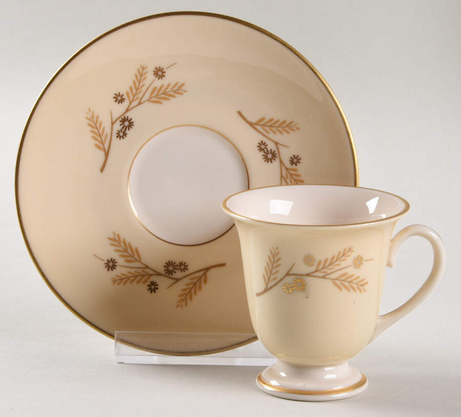 Acacia Footed Demitasse Cup & Saucer Set by Franciscan-1