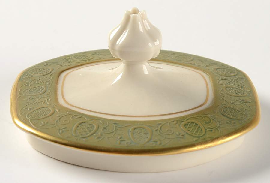 Antique Green Lid for Sugar Bowl by Franciscan-1