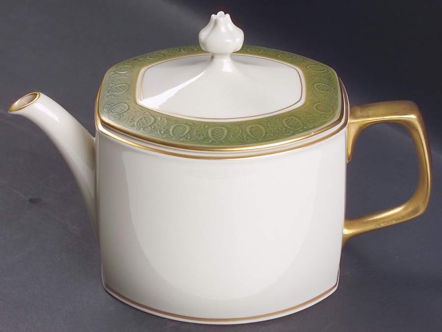 Antique Green Teapot & Lid by Franciscan-1