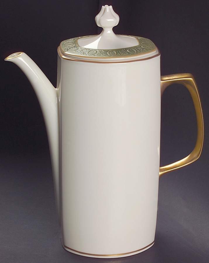 Antique Green Coffee Pot & Lid by Franciscan-1