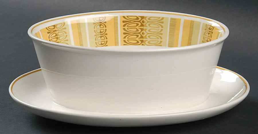 Antigua Gravy Boat with Attached Underplate by Franciscan-1