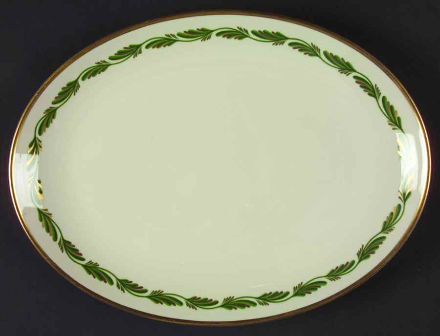 Arcadia Green 12" Oval Serving Platter by Franciscan-1
