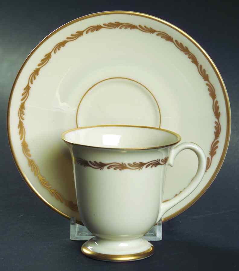 Arcadia Gold Footed Demitasse Cup & Saucer Set by Franciscan-1