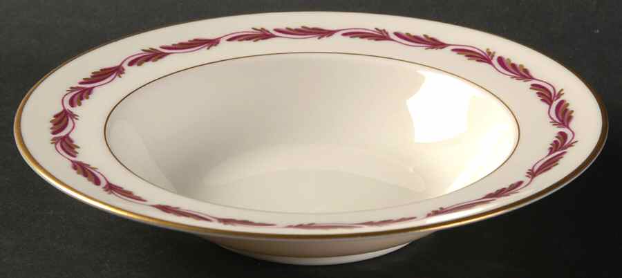 Arcadia Maroon Rim Fruit/Dessert (Sauce) Bowl by Franciscan-1
