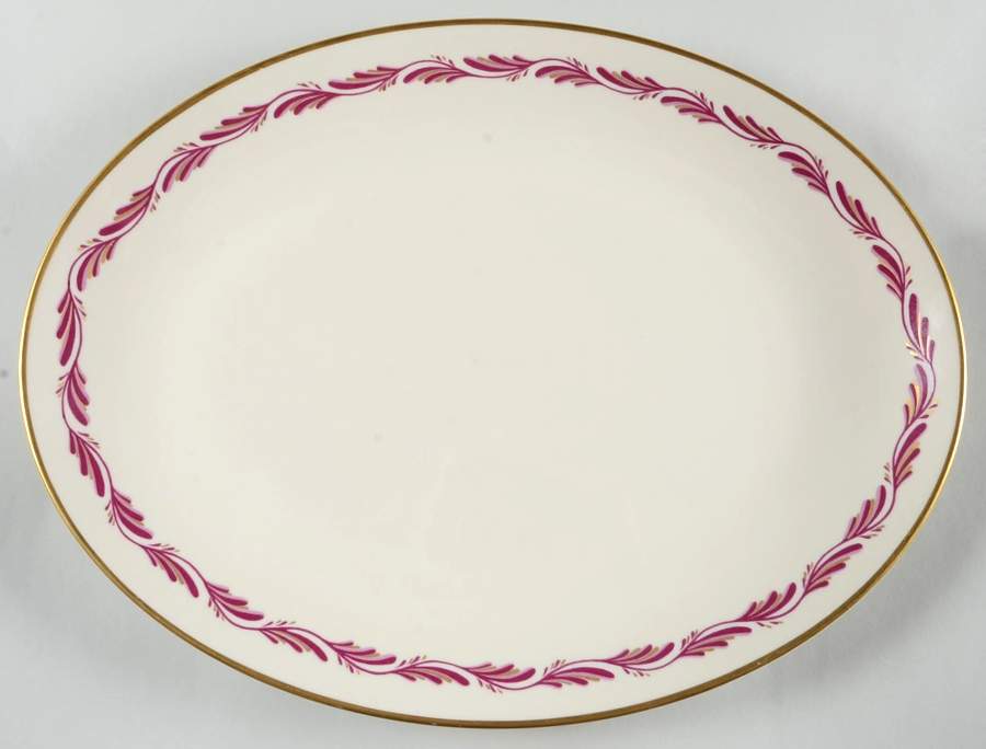 Arcadia Maroon 16" Oval Serving Platter by Franciscan-1