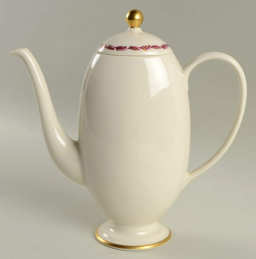 Arcadia Maroon Coffee Pot & Lid by Franciscan-1
