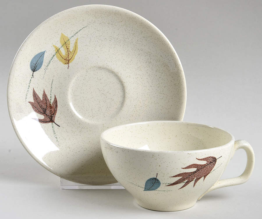 Autumn Flat Cup & Saucer Set by Franciscan-1