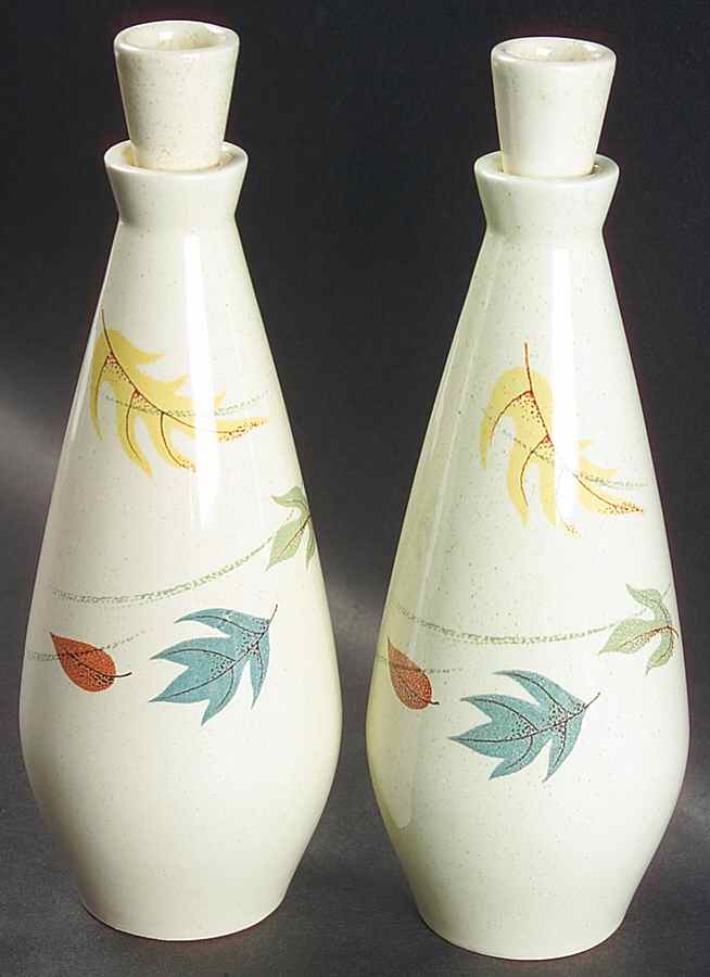 Autumn Vinegar and Oil Set with Stoppers by Franciscan-1