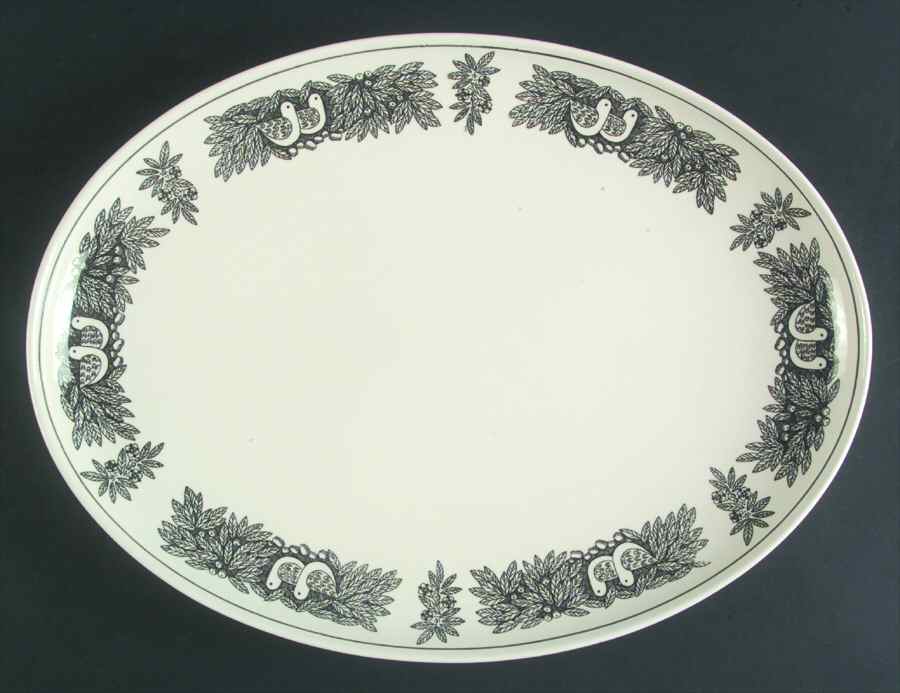 Bird 'N Hand 15" Oval Serving Platter by Franciscan-1