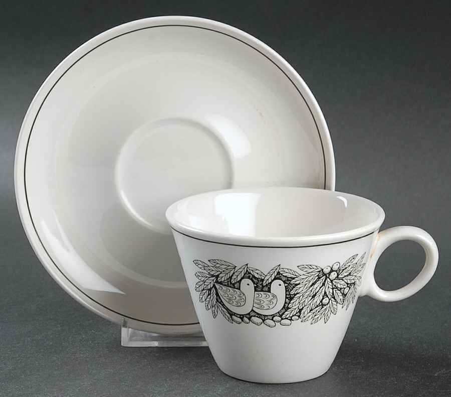 Bird 'N Hand Flat Cup & Saucer Set by Franciscan-1