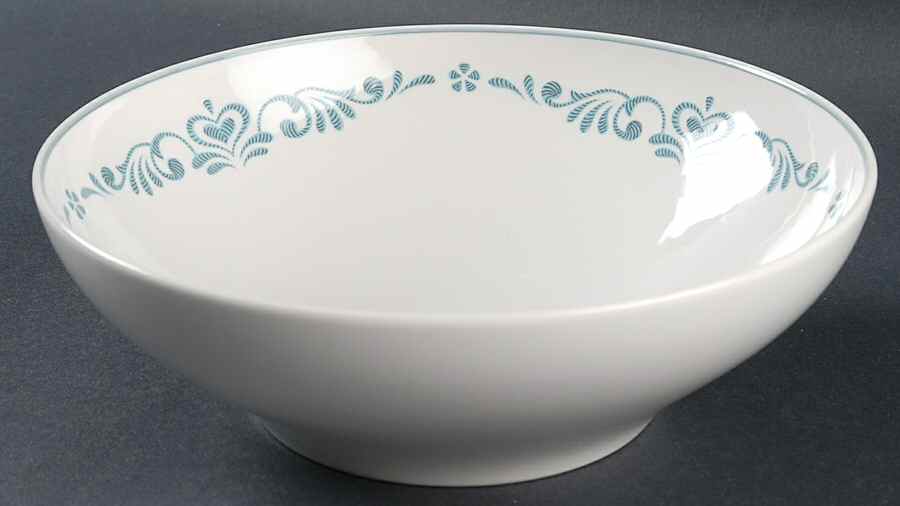 Blue Fancy 8" Round Vegetable Bowl by Franciscan-1