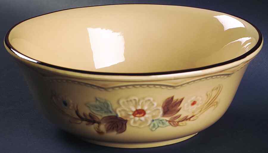 Bouquet (Tan Background) 8" Round Vegetable Bowl by Franciscan-1