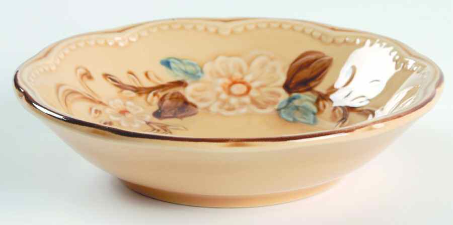 Bouquet (Tan Background) Fruit/Dessert (Sauce) Bowl by Franciscan-1