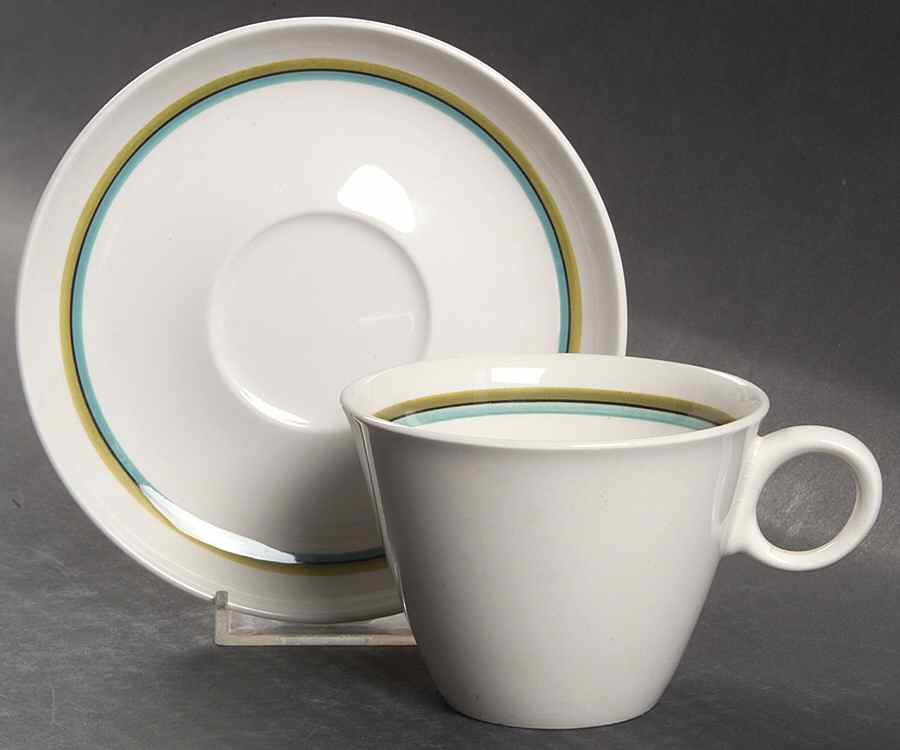 Cantata Flat Cup & Saucer Set by Franciscan-1