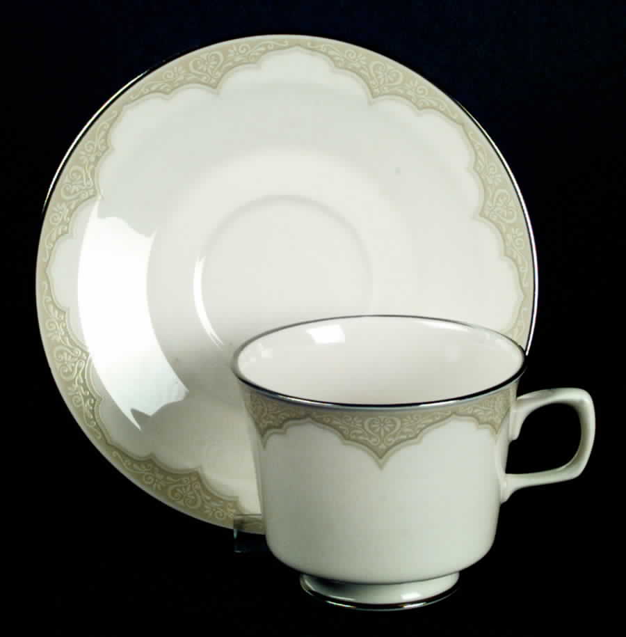 Castile Footed Cup & Saucer Set by Franciscan-1