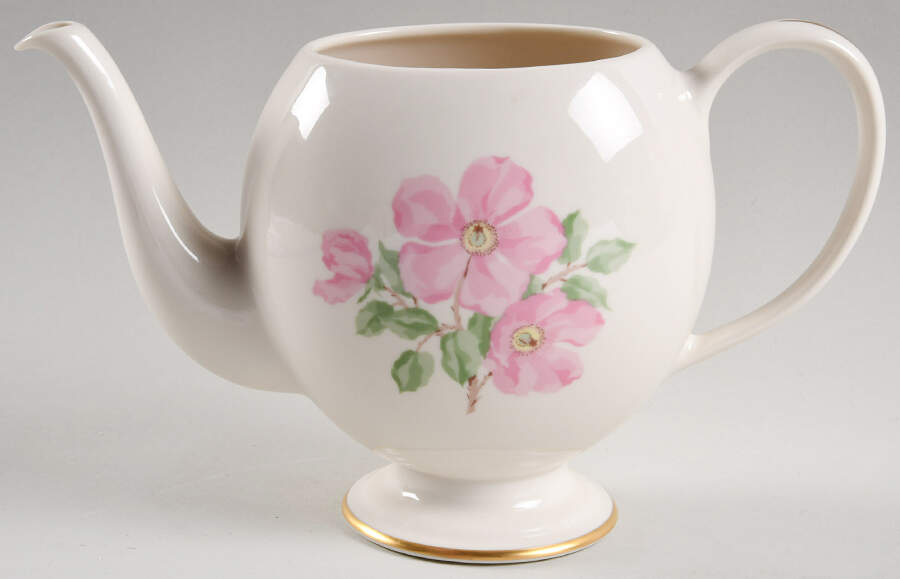 Cherokee Rose Wide Gold Band Teapot No Lid by Franciscan-1