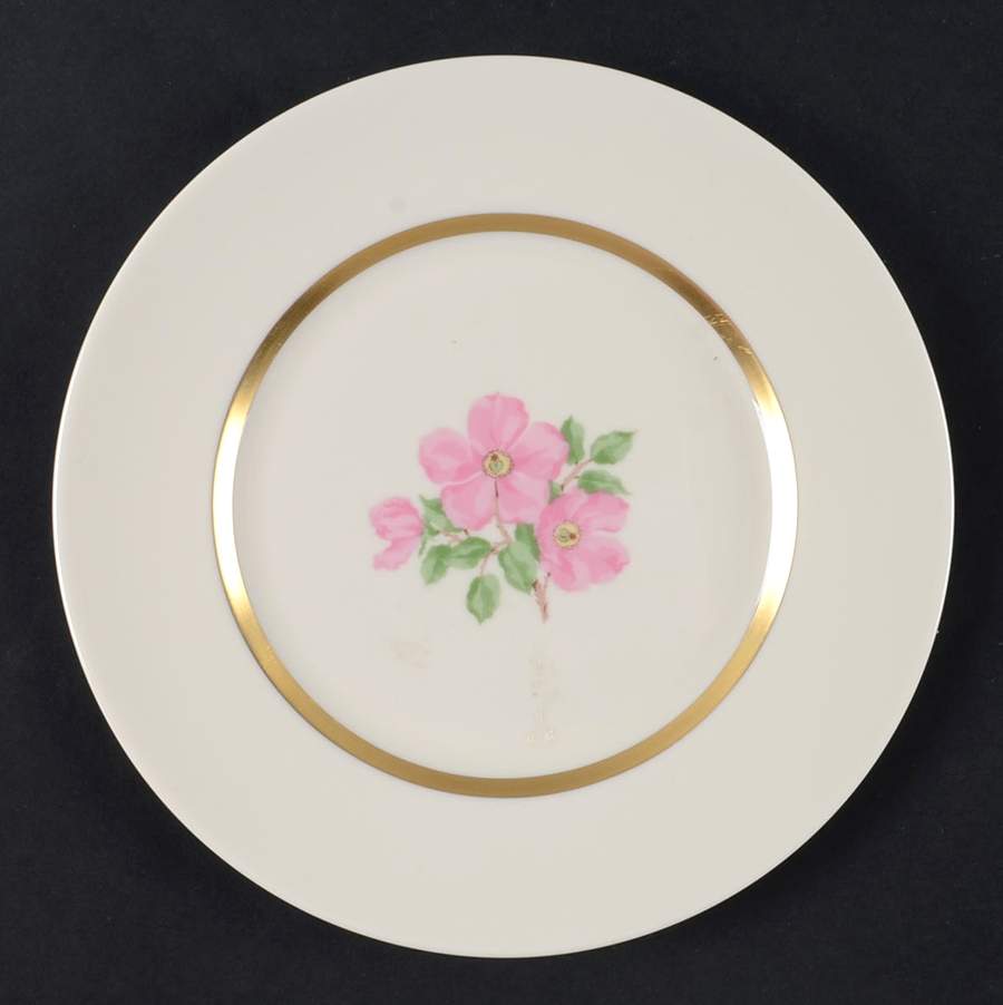 Cherokee Rose Wide Gold Band Salad Plate by Franciscan-1
