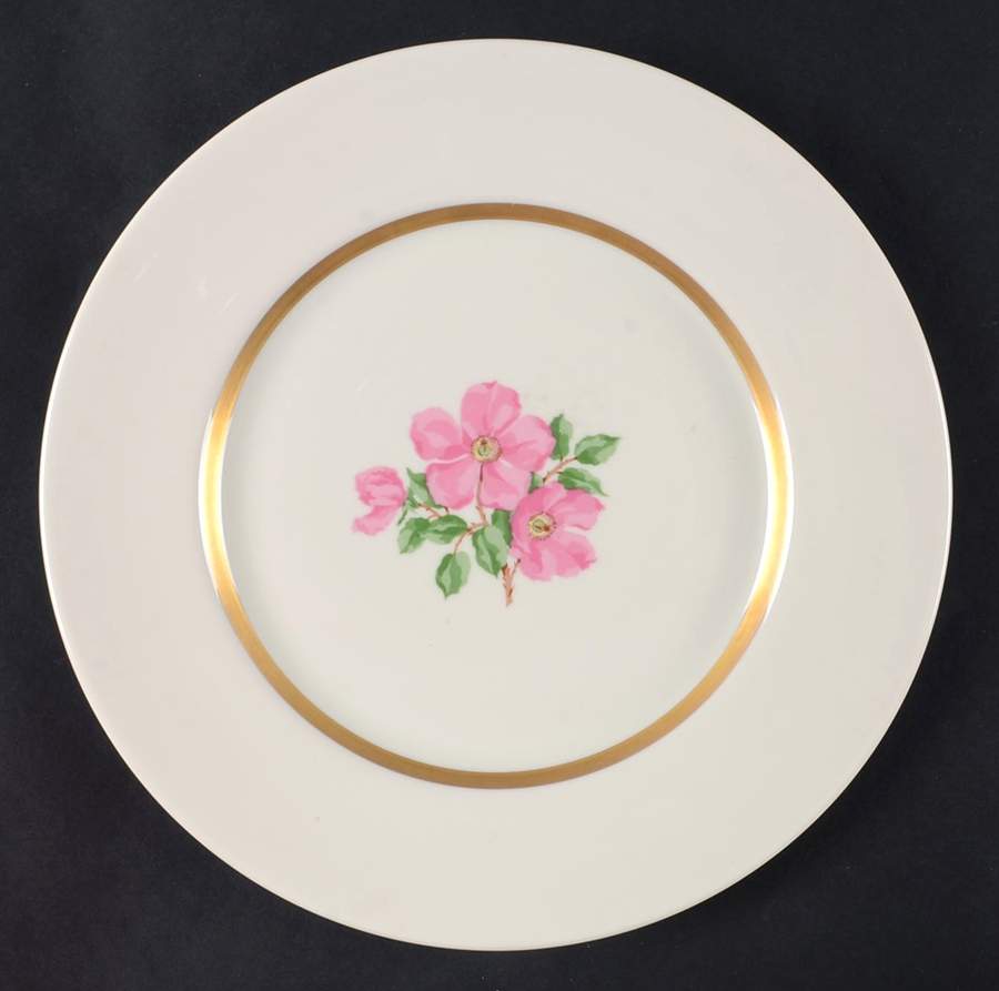 Cherokee Rose Wide Gold Band Dinner Plate by Franciscan-1