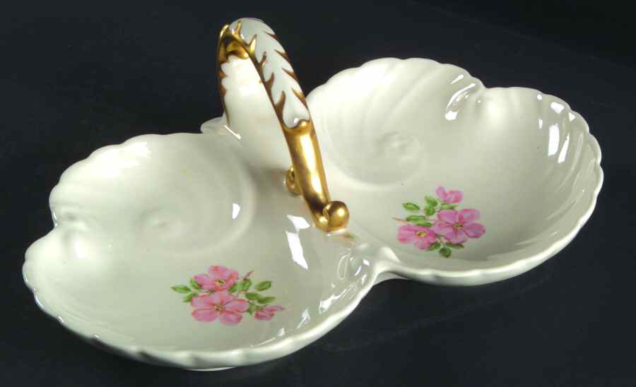 Cherokee Rose Wide Gold Band 2-Part Relish by Franciscan-1