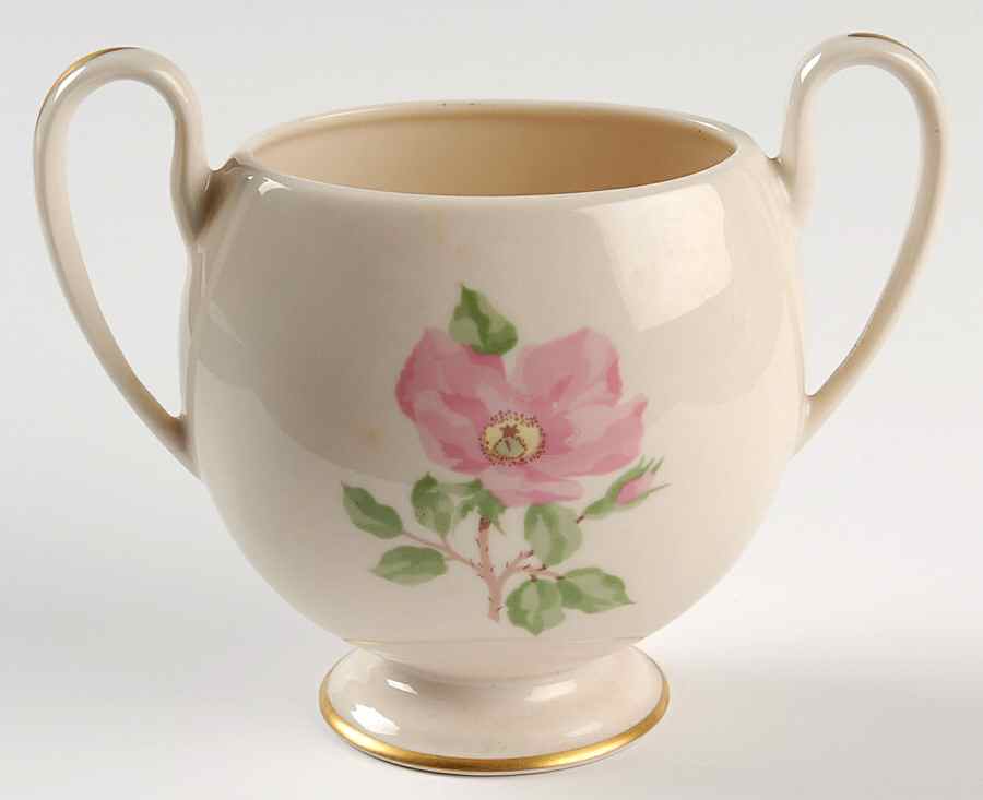 Cherokee Rose Wide Gold Band Sugar Bowl No Lid by Franciscan-1