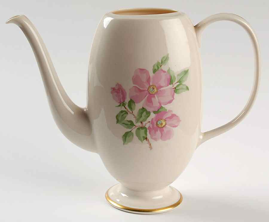 Cherokee Rose Wide Gold Band Coffee Pot No Lid by Franciscan-1