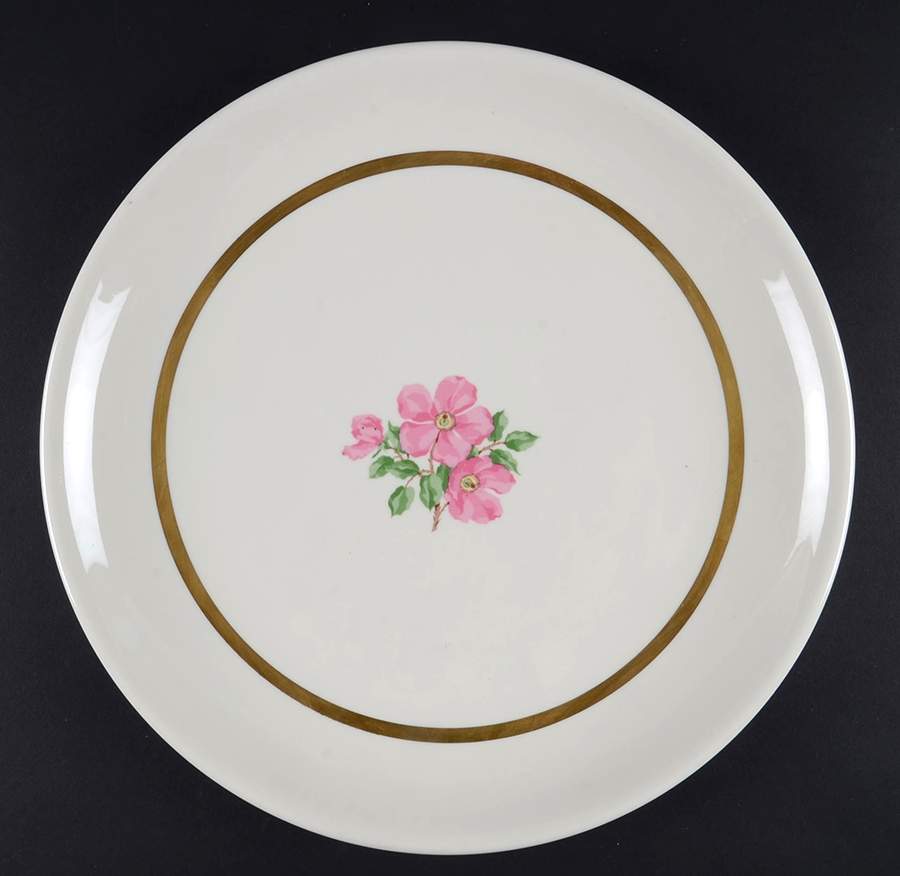 Cherokee Rose Wide Gold Band 13" Chop Plate (Round Platter) by Franciscan-1