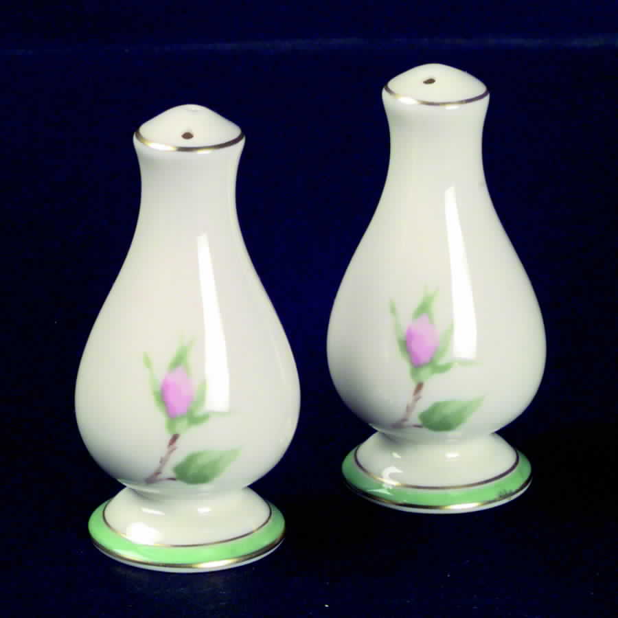 Cherokee Rose Green Band Salt & Pepper Set by Franciscan-1