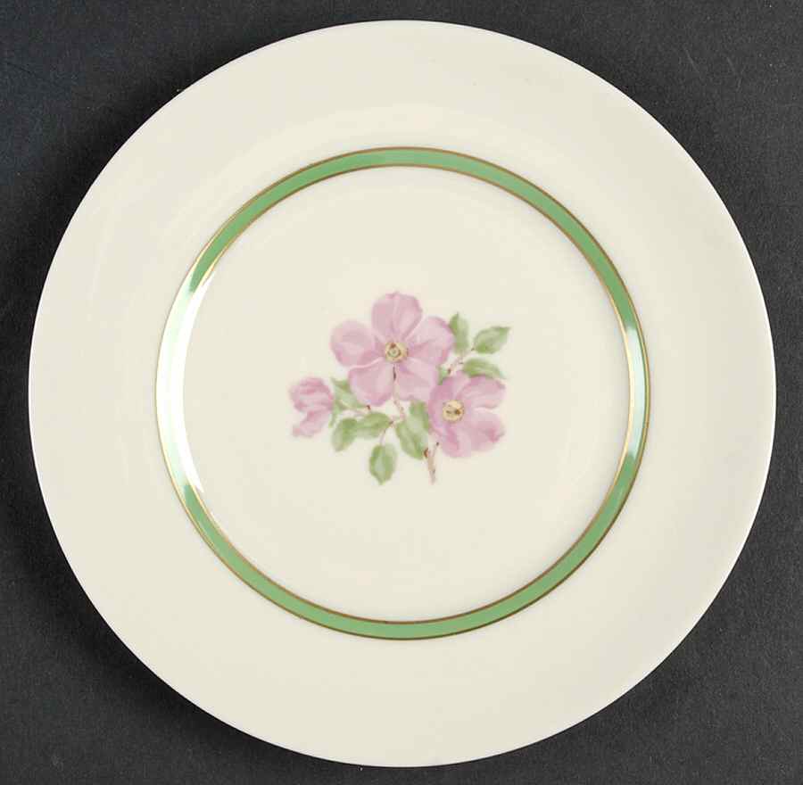 Cherokee Rose Green Band Bread & Butter Plate by Franciscan-1