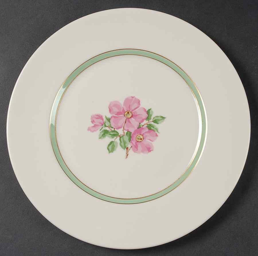 Cherokee Rose Green Band Salad Plate by Franciscan-1