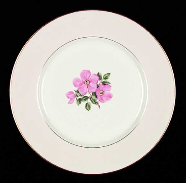 Cherokee Rose (Thin Gold Band, Palomino Shape) Dinner Plate by Franciscan-1