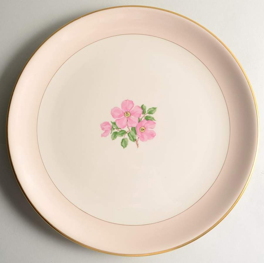 Cherokee Rose (Thin Gold Band, Palomino Shape) 13" Chop Plate (Round Platter) by Franciscan-1
