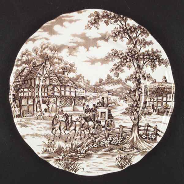 Coaching Days Brown Dinner Plate by Franciscan-1