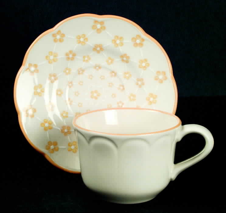 Country French Flat Cup & Saucer Set by Franciscan-1