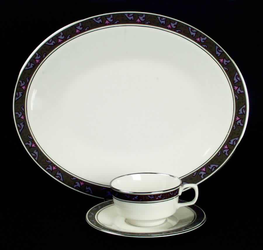 Constantine Footed Cup & Saucer Set by Franciscan-1